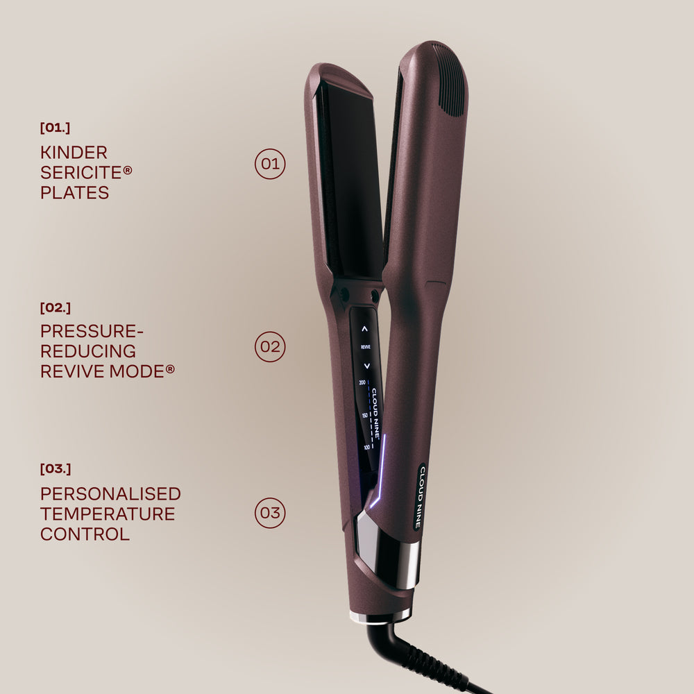 Luxury Dark Burgundy Wide Iron Glätteisen