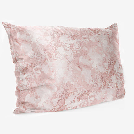 Seidenkissenbezug - Marmor-Rosa